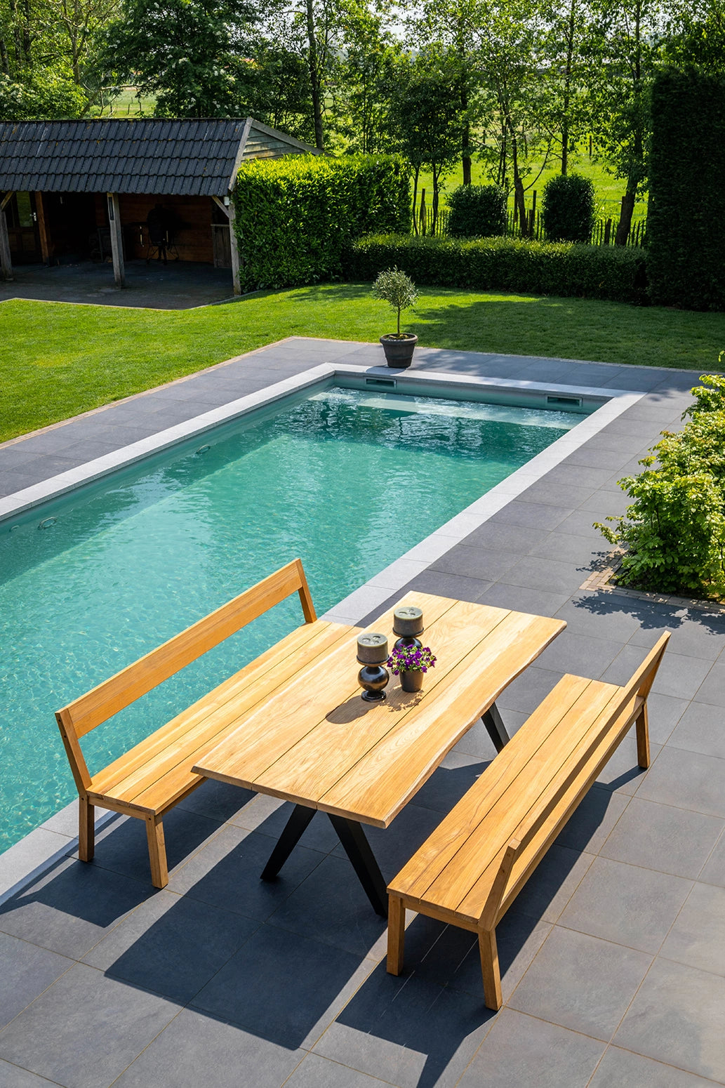 Traditional Teak Neo Teak Garden Table 220 x 100 cm