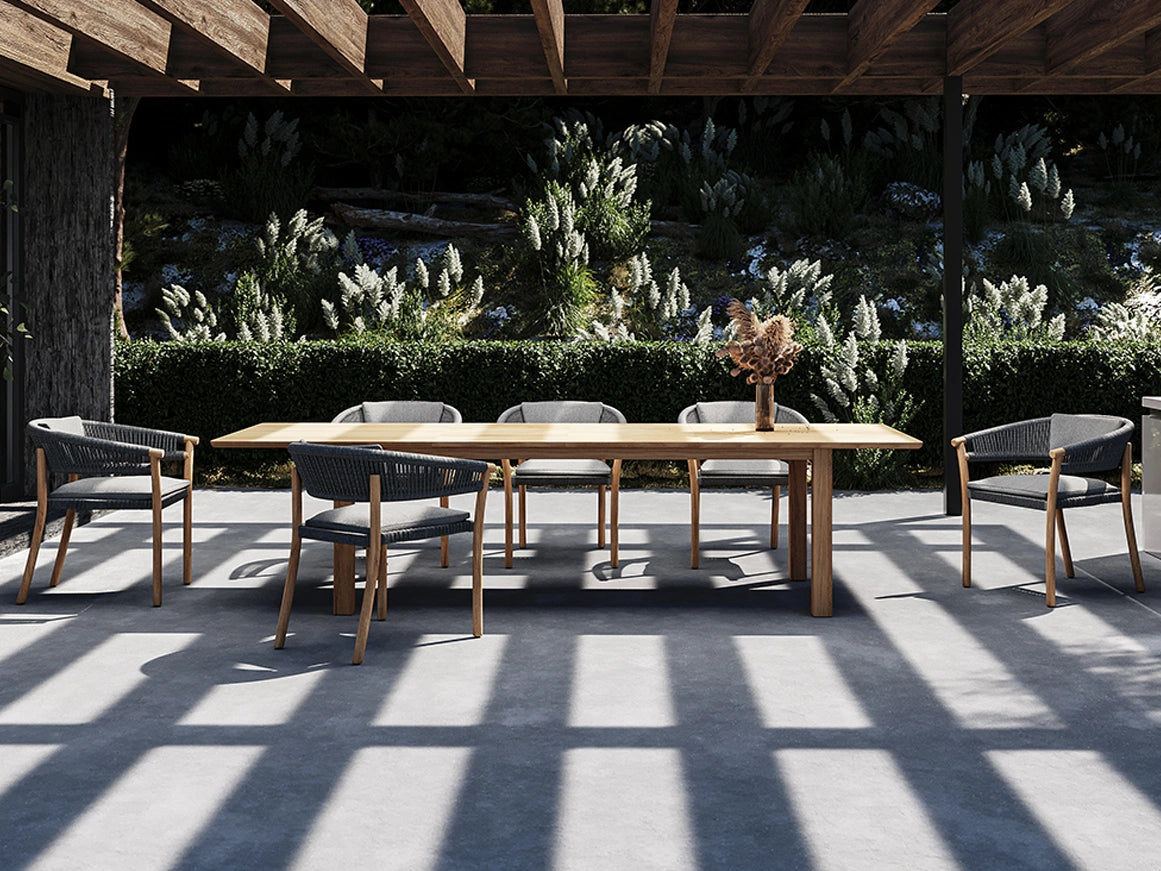 Traditional Teak Noah Extendable Teak Garden Table 220 - 270 - 320 cm