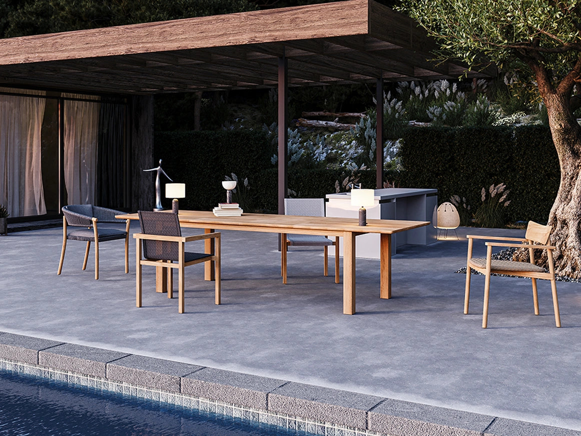 Traditional Teak Noah Extendable Teak Garden Table 220 - 270 - 320 cm