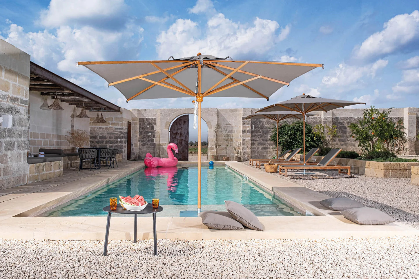 Scolaro Palladio Standard-Sonnenschirm 300 x 300 Ecru