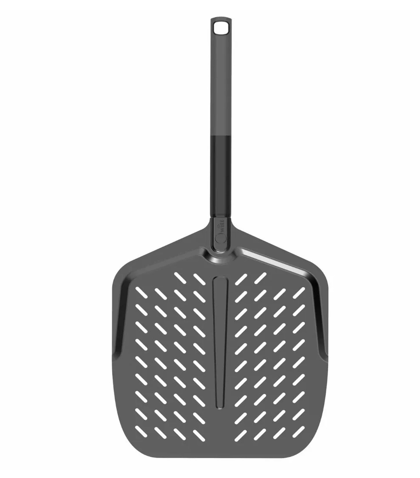 Witt Pizza Pizzaschaufel Soft Grip - Schwarz Premium mit Löchern - 14 Zoll