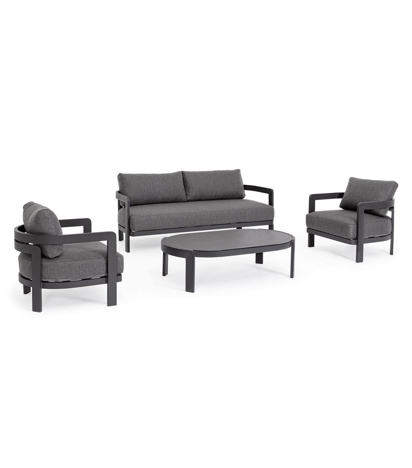 Bizzotto Loungeset Presley 'Anthrazit' 4-teilig