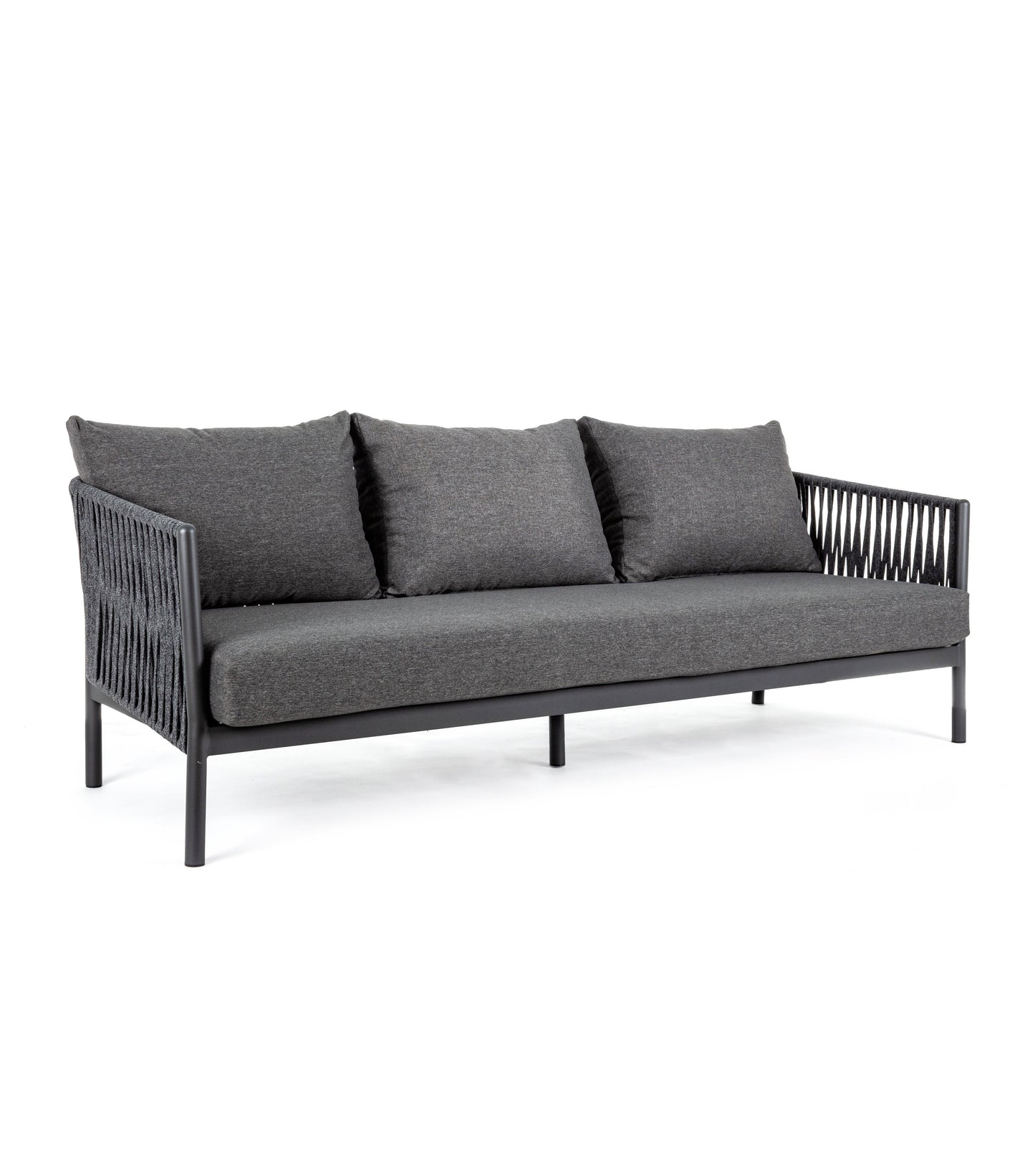 Bizzotto Florencia Anthracite Lounge Sofa 3-seater