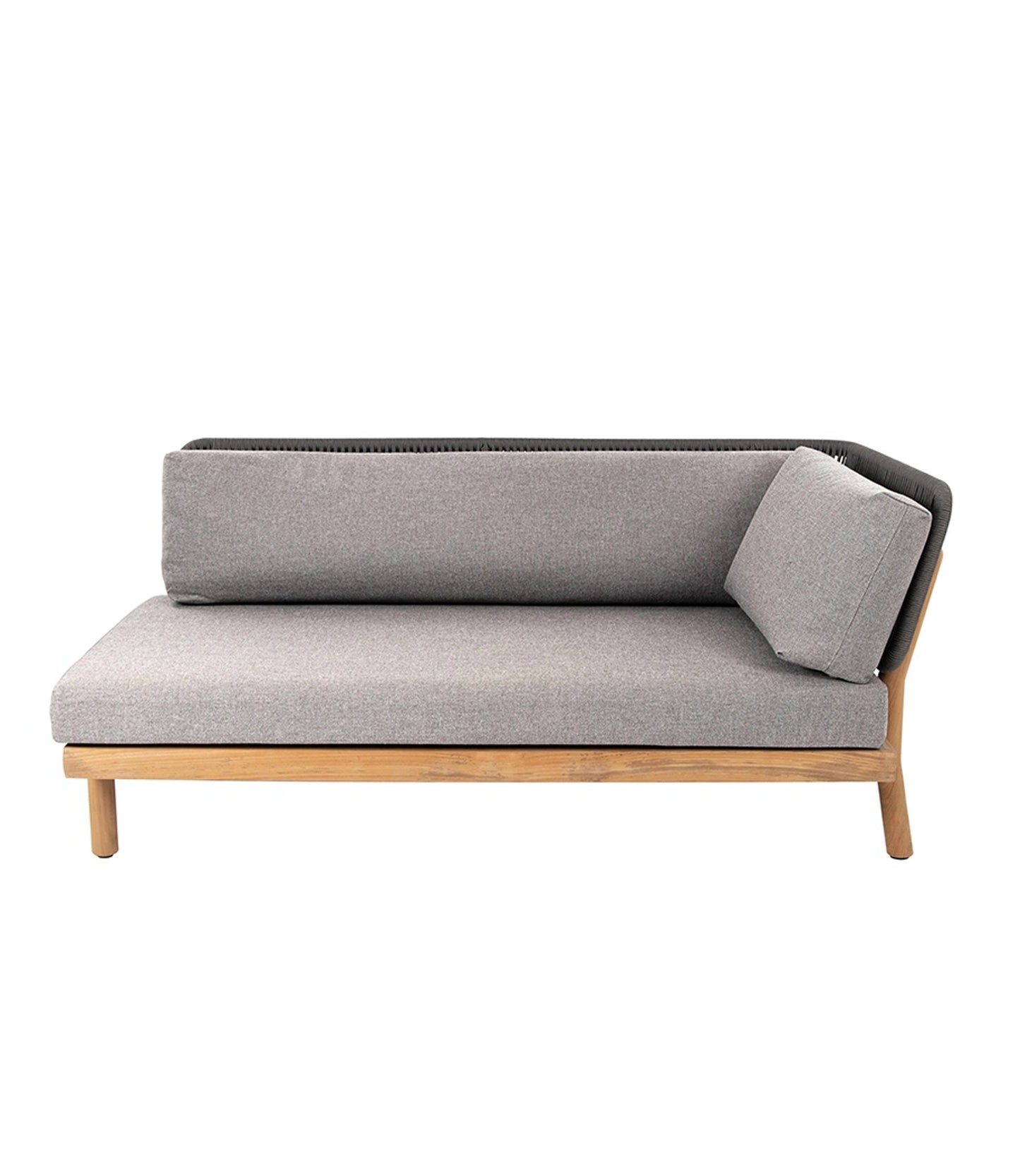 Traditional Teak Marcella Lounge Sofa 2-seater arm left
