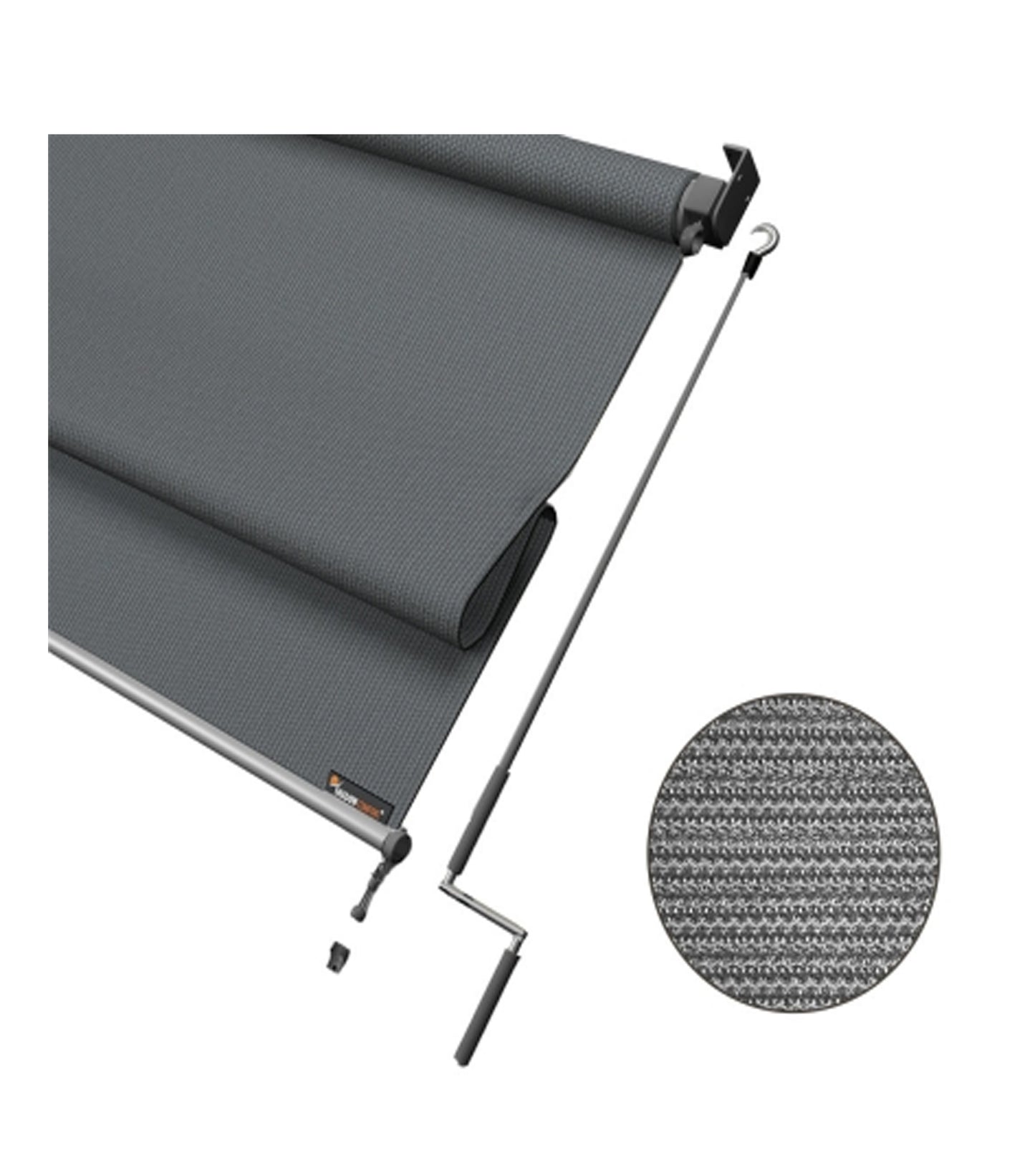 Shadow Comfort Roller Blind Outdoor 1.98 x 2.40 meters Cool Gray