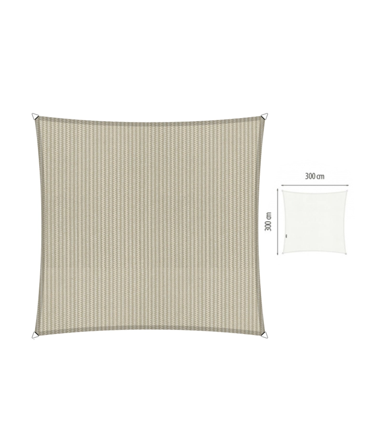 Shadow Comfort Shade Cloth Square 3 x 3 meters Sahara Sand
