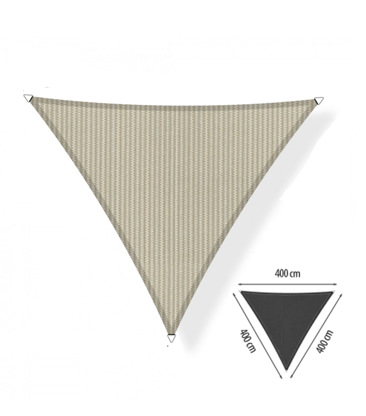 Shadow Comfort Shade Cloth Triangle 4 x 4 x 4 meters Sahara Sand