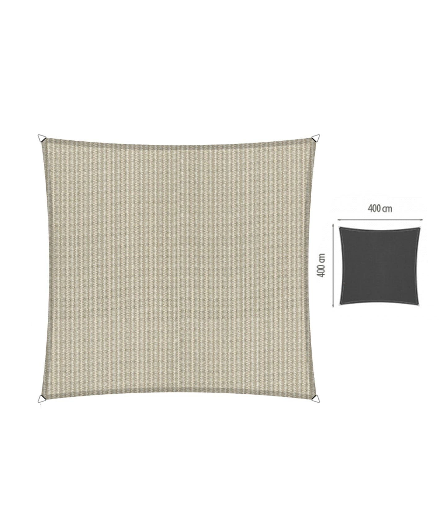 Shadow Comfort Shade Cloth Square 4 x 4 meters Sahara Sand