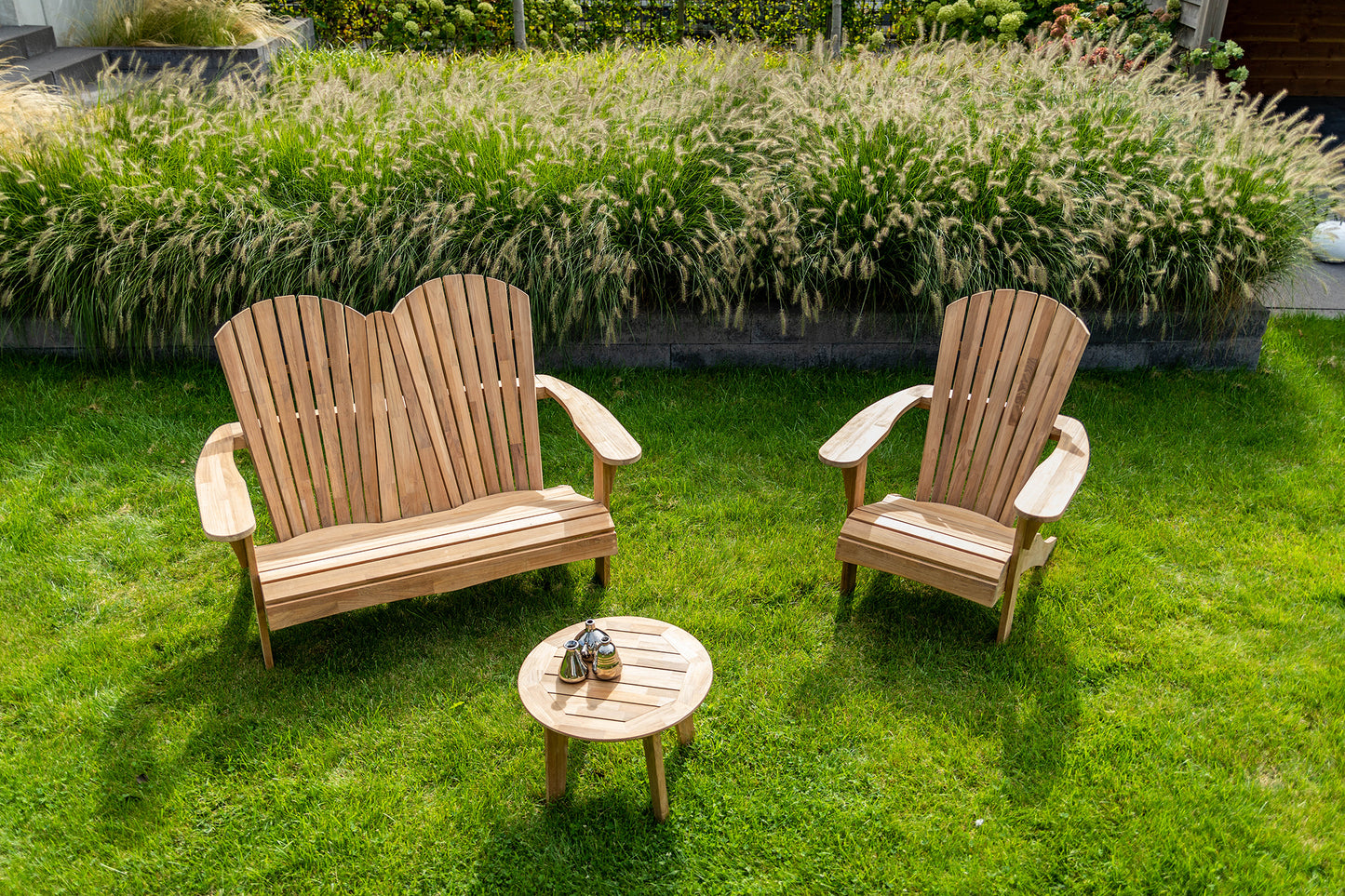 Traditional Teak Sienna Mosaic Lounge Sofa 2-seater