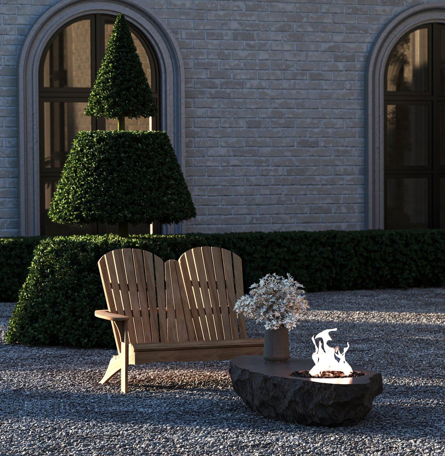 Traditional Teak Sienna Lounge Sofa 2-seater