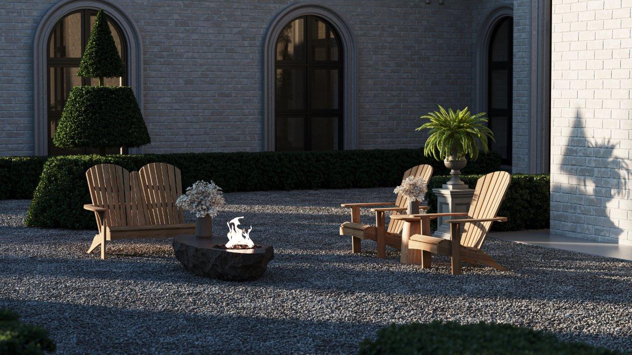 Traditional Teak Sienna Mosaic Lounge Sofa 2-seater