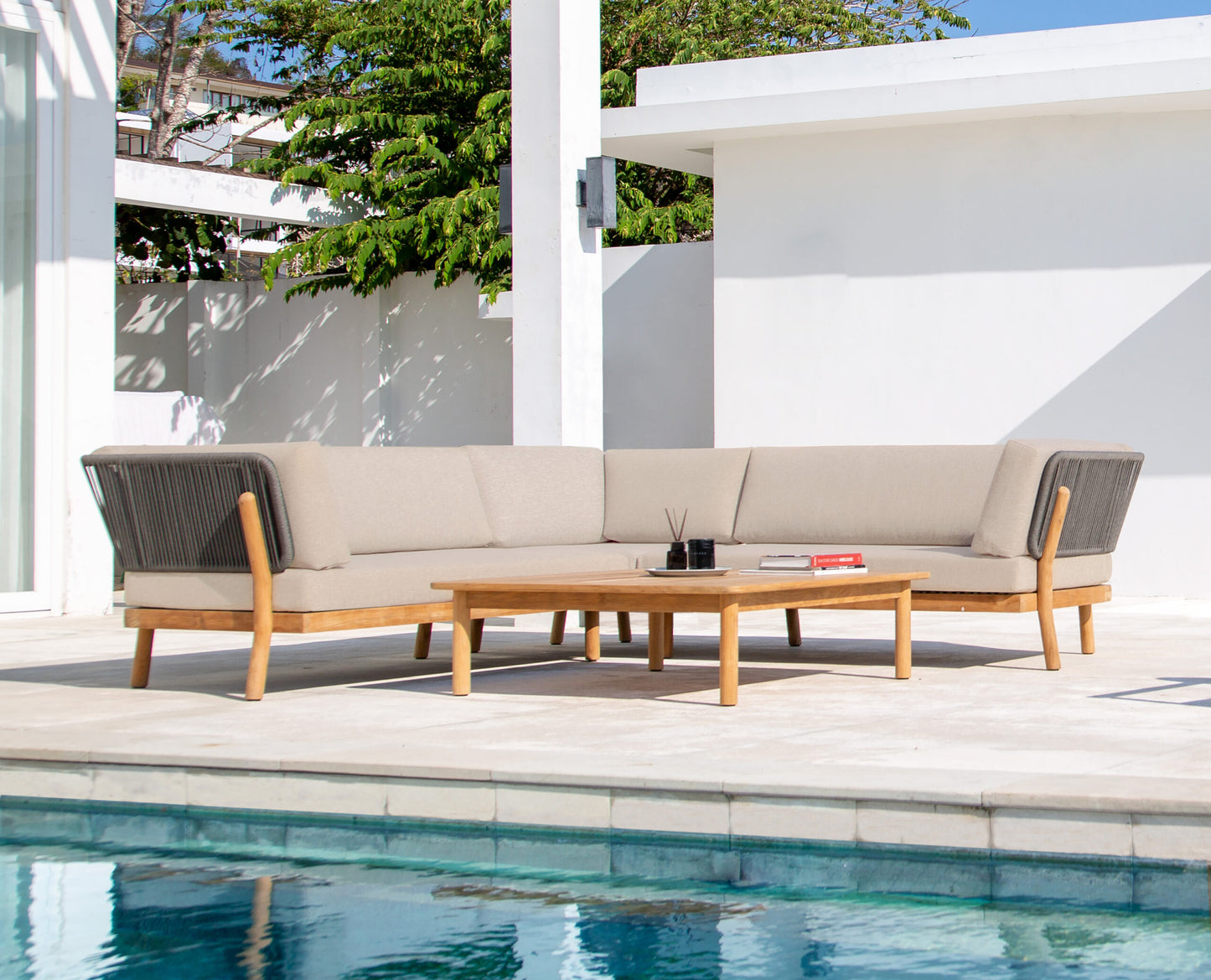 Traditional Teak Marcella Lounge Corner piece