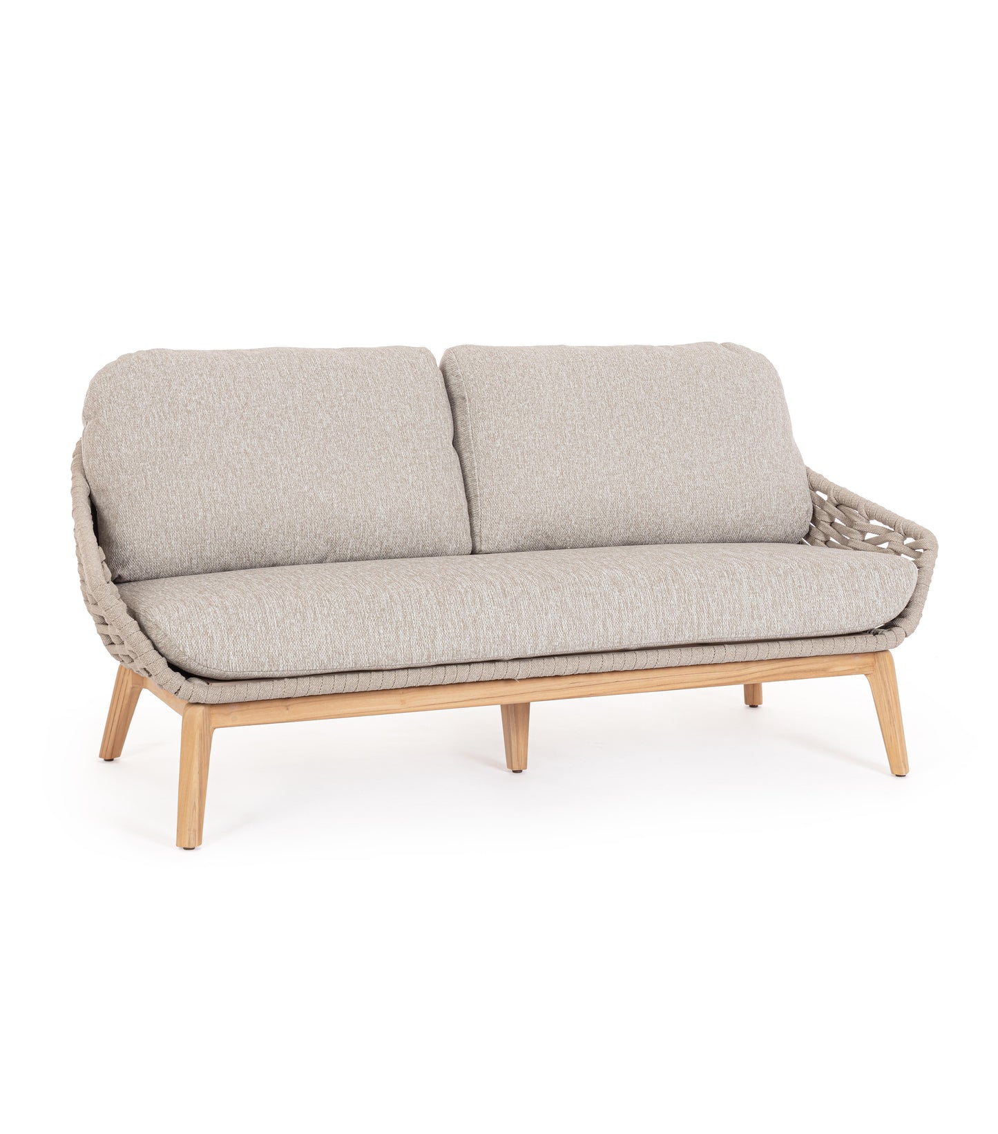 Bizzotto Tamires Beige / Teak Lounge Sofa 2-seater