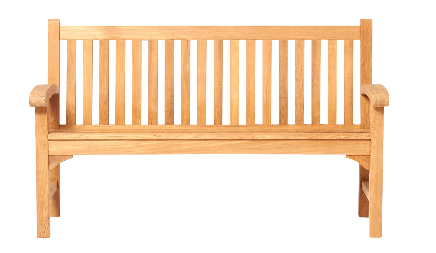 Traditionelle Gartenbank Victoria aus Teakholz, 155 cm