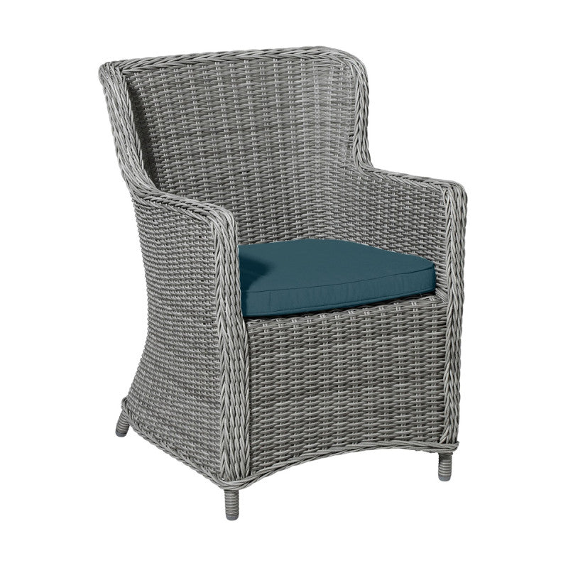 Madison Wicker quadratisches Stuhlkissen 48x48cm Sea Blue Canvas eco+
