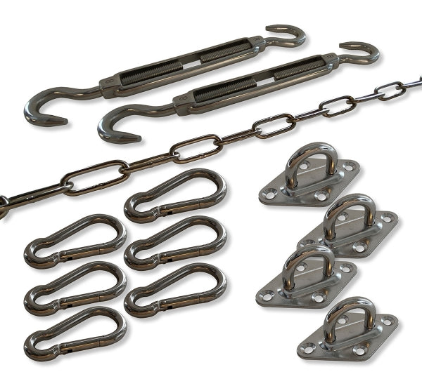 Shadow Comfort Stainless Steel M10 Mounting Set Square Shade Cloth