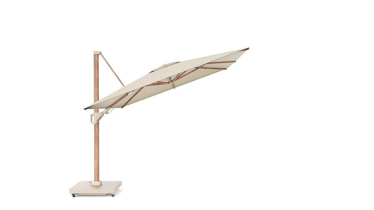 Platinum Challenger T2 Premium Schwimmsonnenschirm 260x350 cm Teak/Champagner