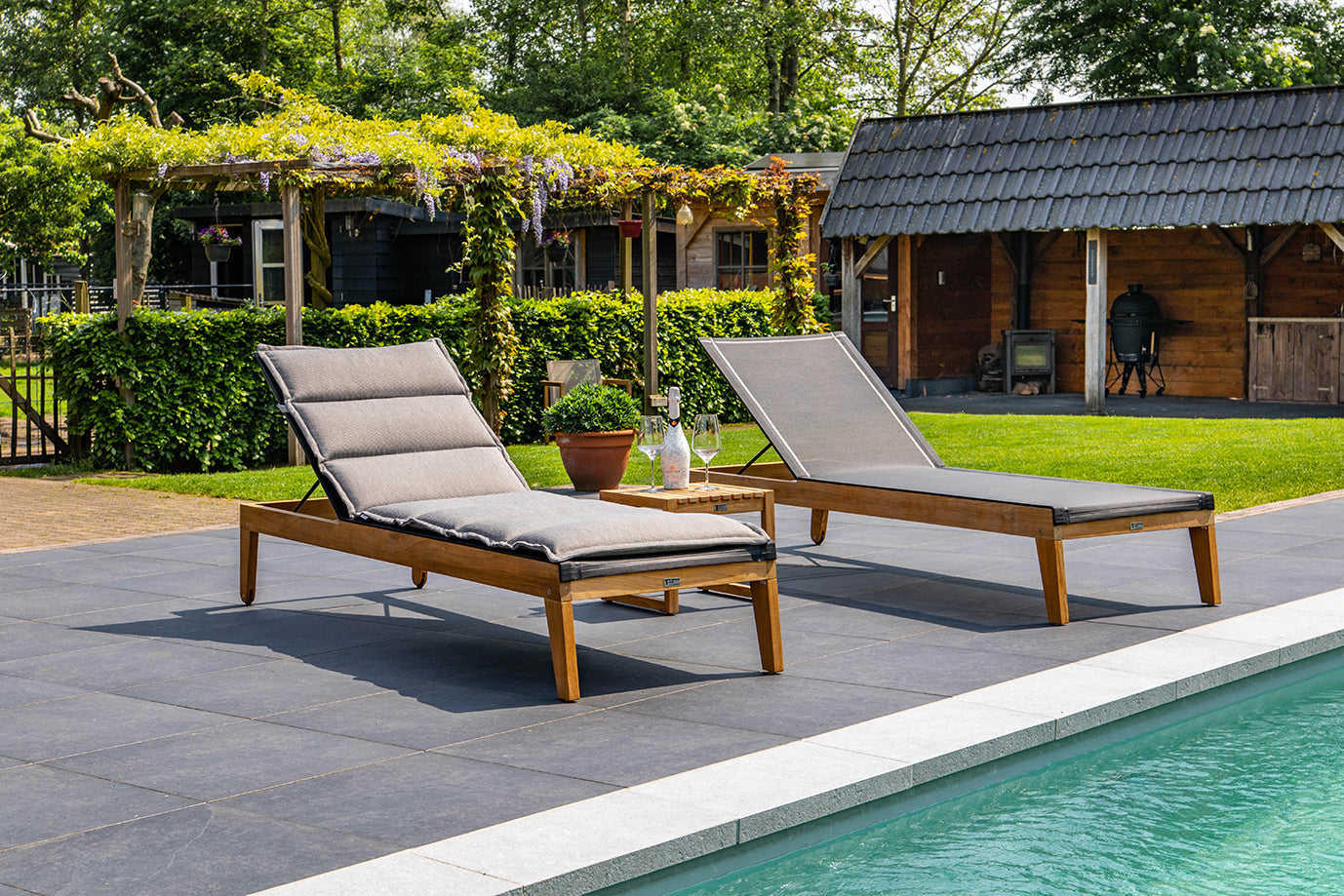 Traditional Teak Noah Teak Lounger