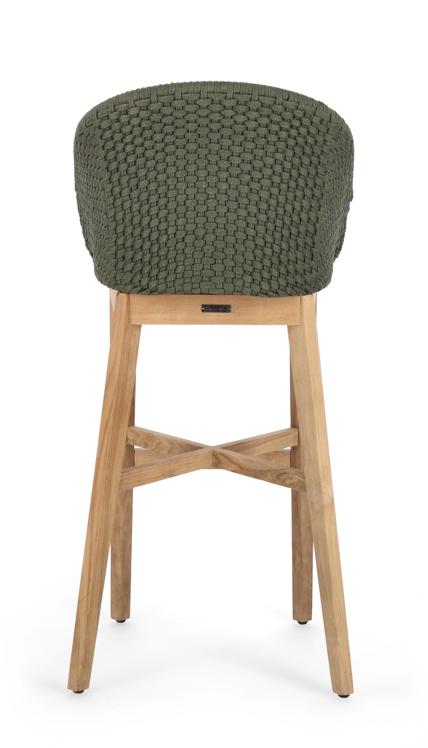 Bizzotto Coachella Groen / Teak Barstoel (incl. kussen)