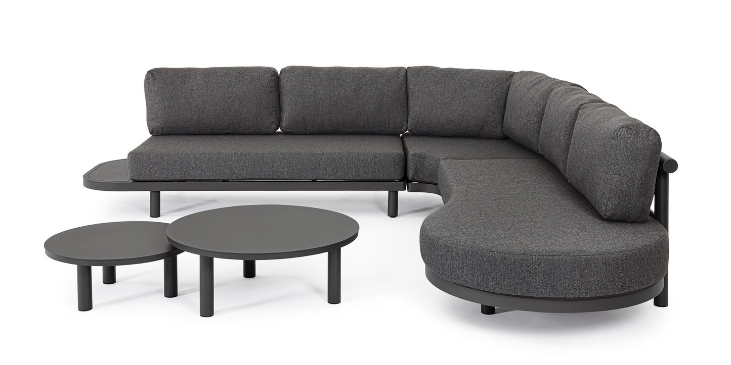 Bizzotto Loungeset Hercules 'Antraciet' (hoekbank)