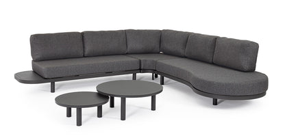 Bizzotto Loungeset Hercules 'Antraciet' (hoekbank)