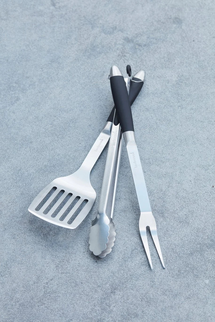 Barbecook Black Pepper set van Spatel/Vork&Tang RVS 43cm