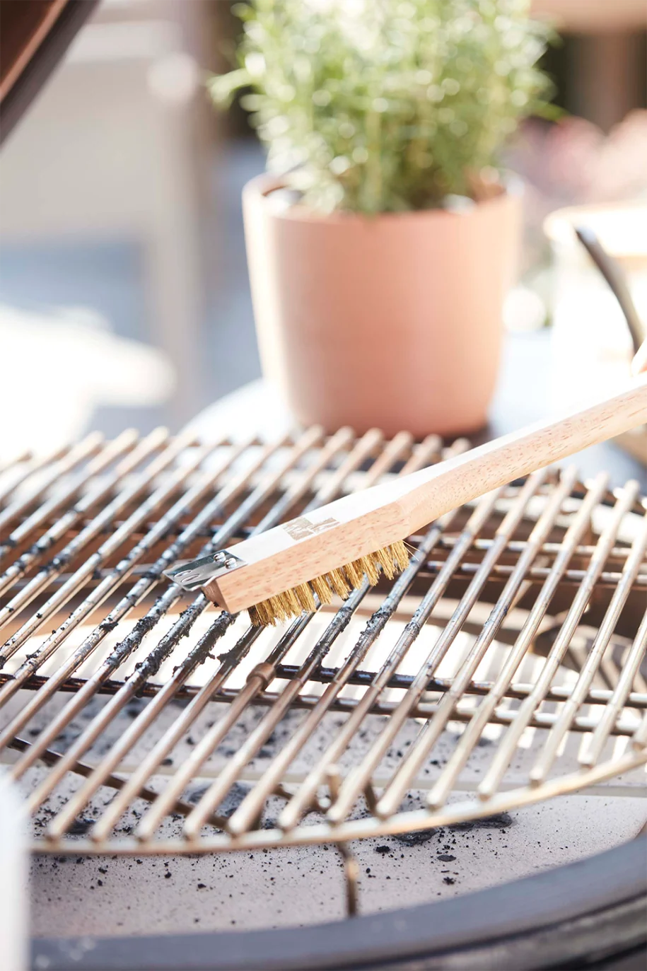 Barbecook Stalenborstel Koper, RVS/Hout