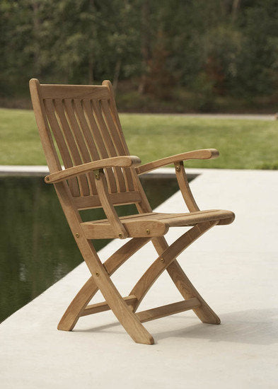 Teak & Garden Big Ben Klapstoel met armleuning