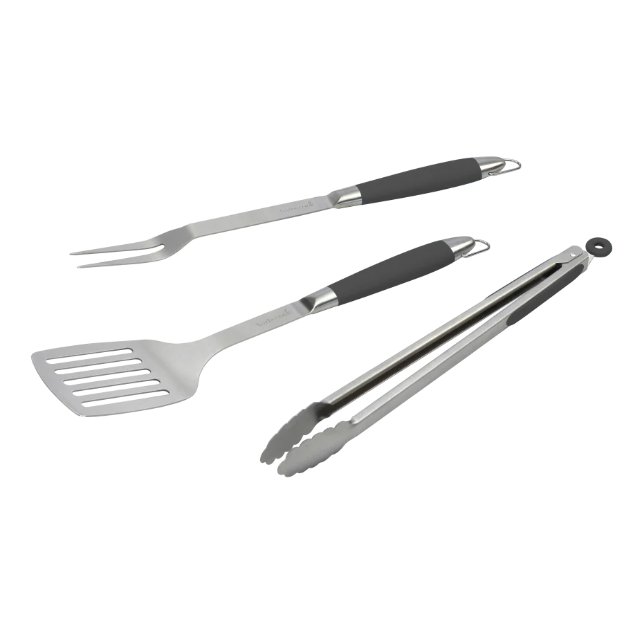 Barbecook Black Pepper set van Spatel/Vork&Tang RVS 43cm