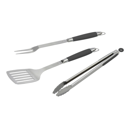 Barbecook Black Pepper set van Spatel/Vork&Tang RVS 43cm