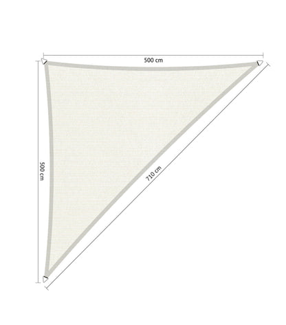 Shadow Comfort Schattentuch Dreieck 5 x 5 x 7,1 Meter Arktisweiß