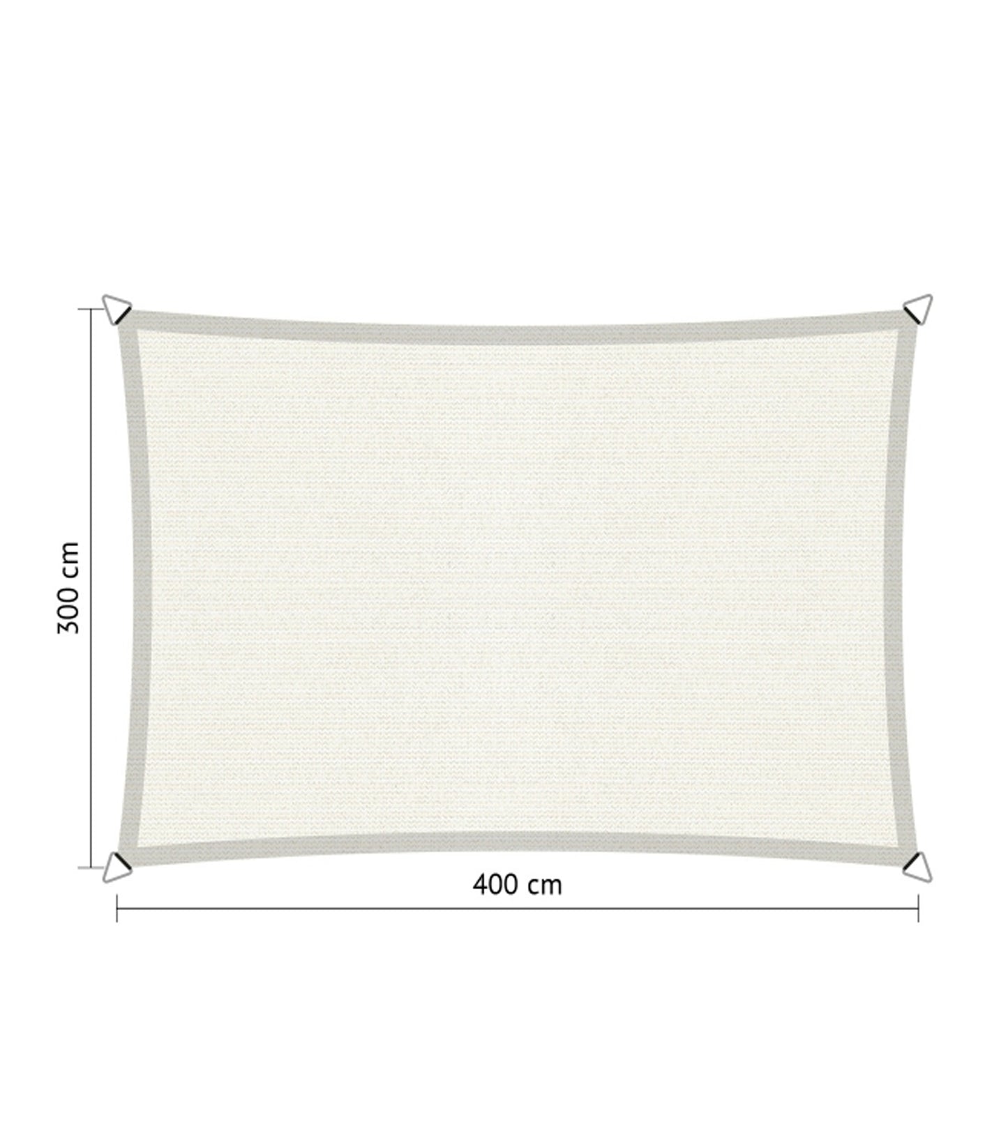 Shadow Comfort Schaduwdoek Rechthoekig 3 x 4 meter Arctic White