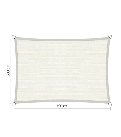 Shadow Comfort Schaduwdoek Rechthoekig 3 x 4 meter Arctic White