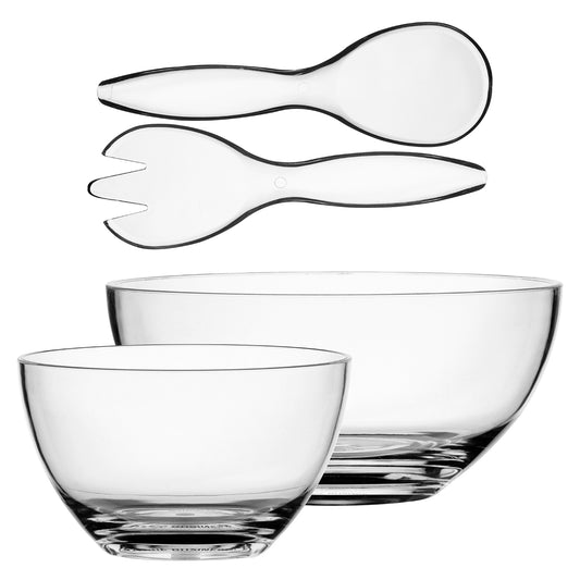 Bahamas Salad Bowl & Bowls Clear (Set 9 Pcs)