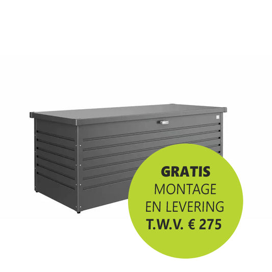 Biohort HobbyBox Kussenbox Donkergrijs metallic 180 cm
