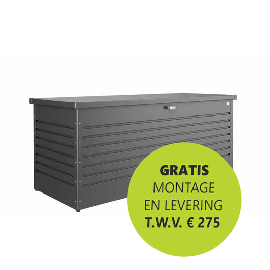 Biohort HobbyBox Kussenbox Donkergrijs metallic 200 cm