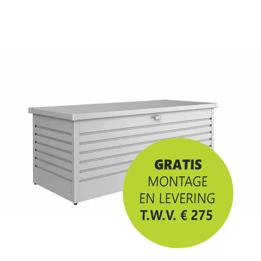 Biohort HobbyBox Kussenbox Zilver metallic 180 cm
