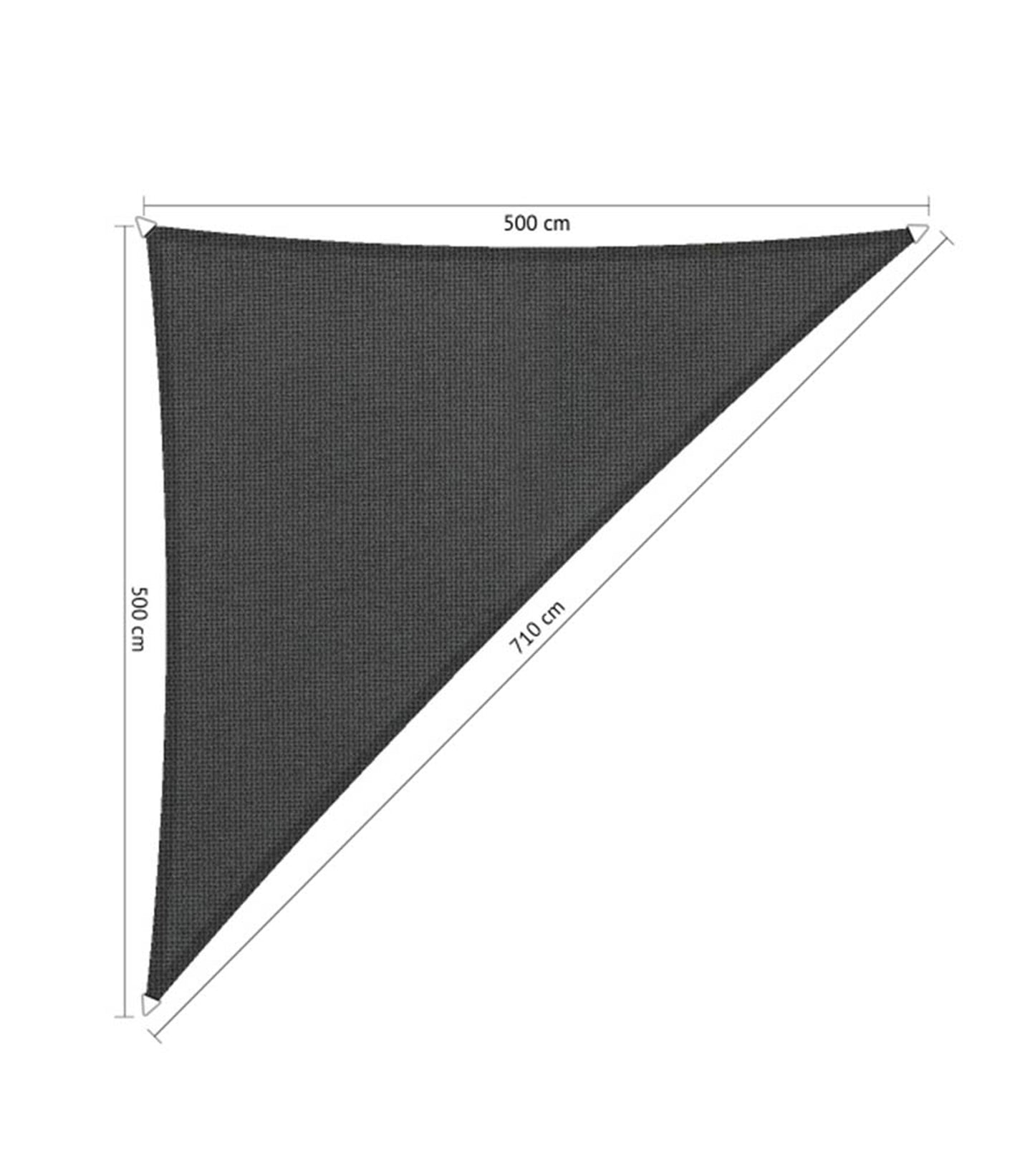 Shadow Comfort Schaduwdoek Driehoek 5 x 5 x 7,1 meter Cool Grey