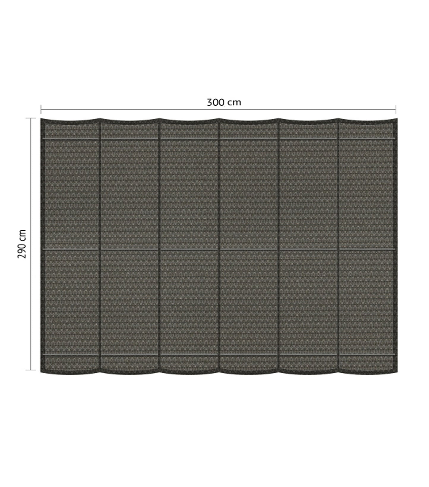 Shadow Comfort Akkordeontuch 2,90 x 3 Meter Cool Grey