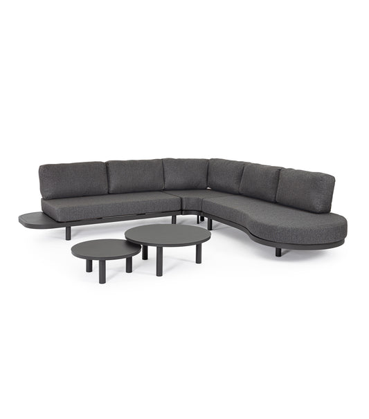 Bizzotto Loungeset Hercules 'Antraciet' (hoekbank)