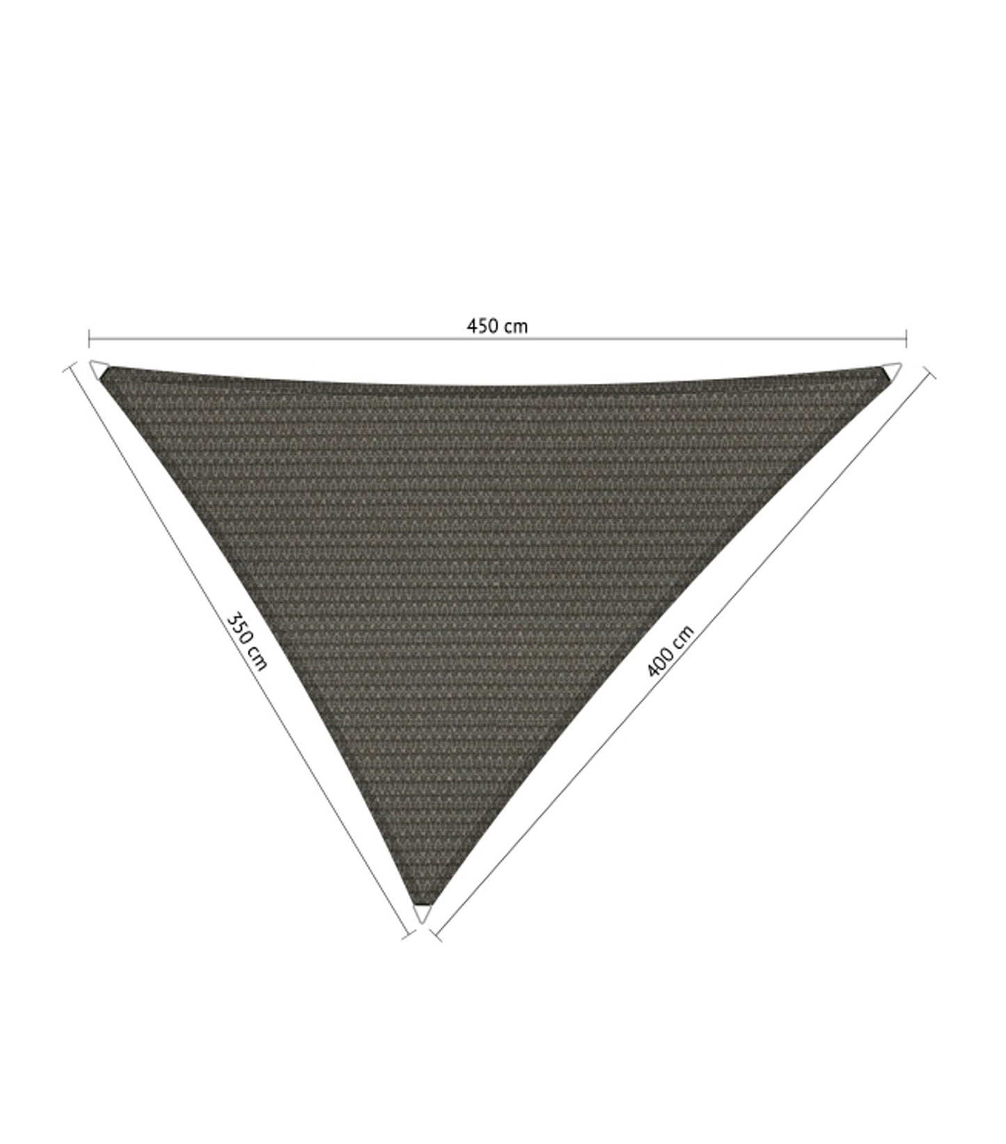 Shadow Comfort Schattentuch Dreieck 3,5 x 4 x 4,5 Meter Cool Grey