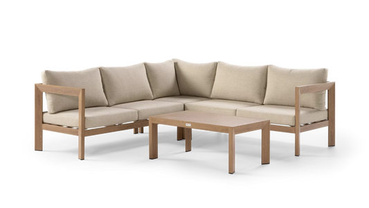 Callisto Martina Lounge set 4-delig Wood
