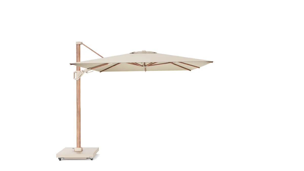 Platinum Challenger T2 premium zweefparasol 260x350 cm Teak/Champagne