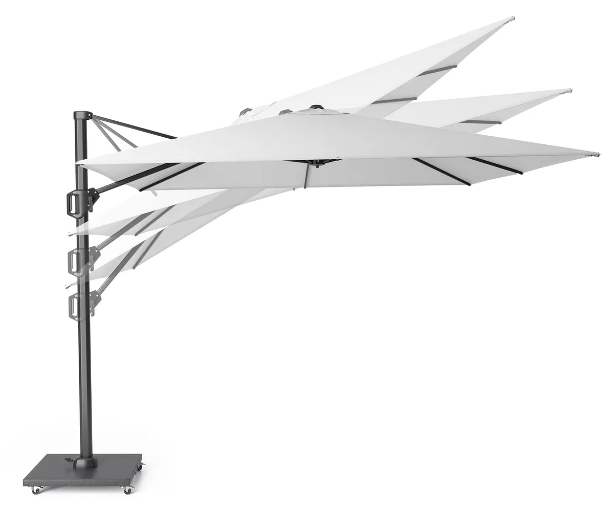 Platinum Challenger T1 premium zweefparasol 400x300 cm Sandstone/Champagne